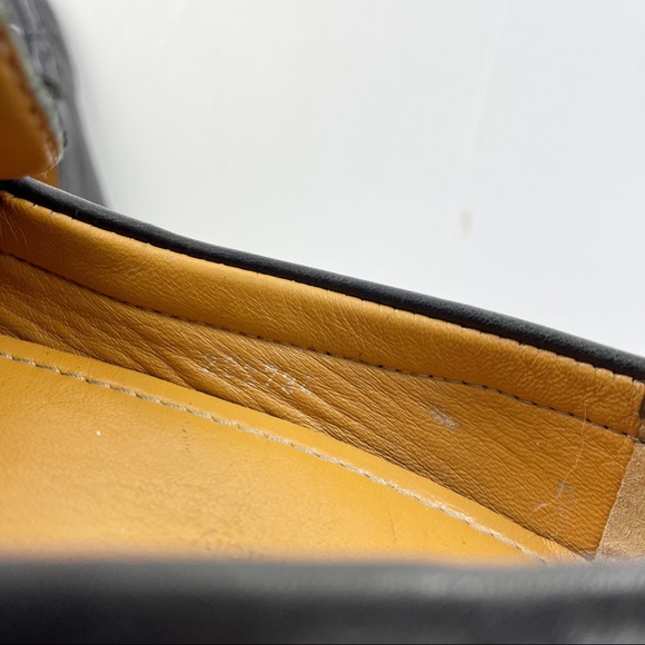 Gucci Black Leather Horsebit Driver Web Loafers Shoes - Picture 6 of 8